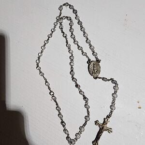 Vintage Rosary Clear Beads, Beautiful!!
